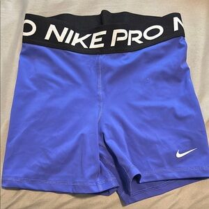Nike Blue and Black Athletic Shorts Compression Fit
